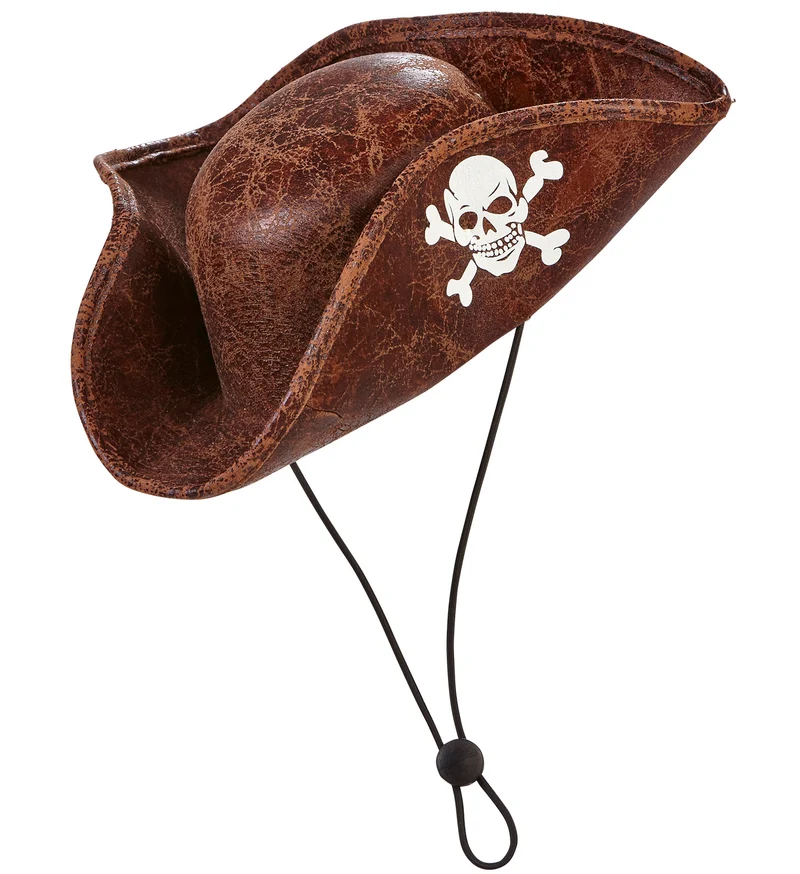 Diadeem piraten driesteek bruin