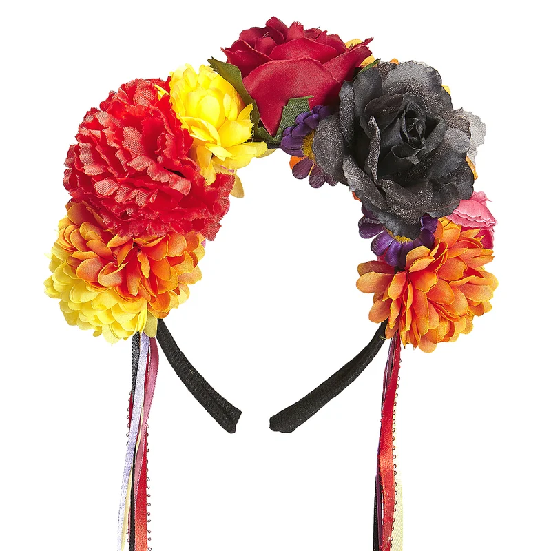 Day of the dead hoofdband bloemen