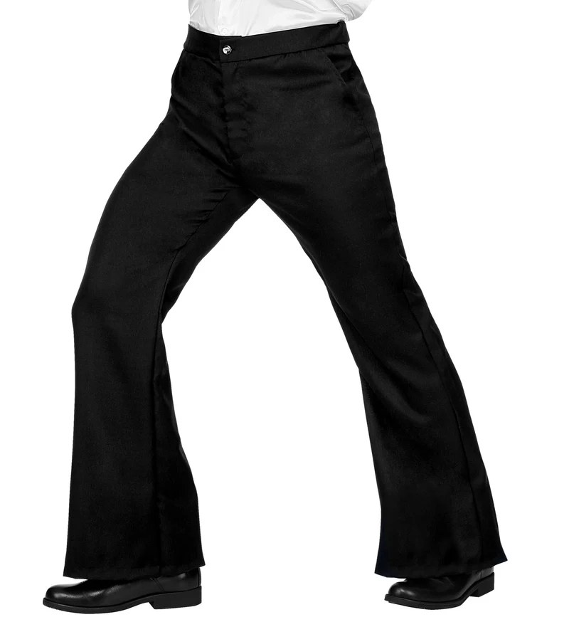 Zwarte disco broek heren