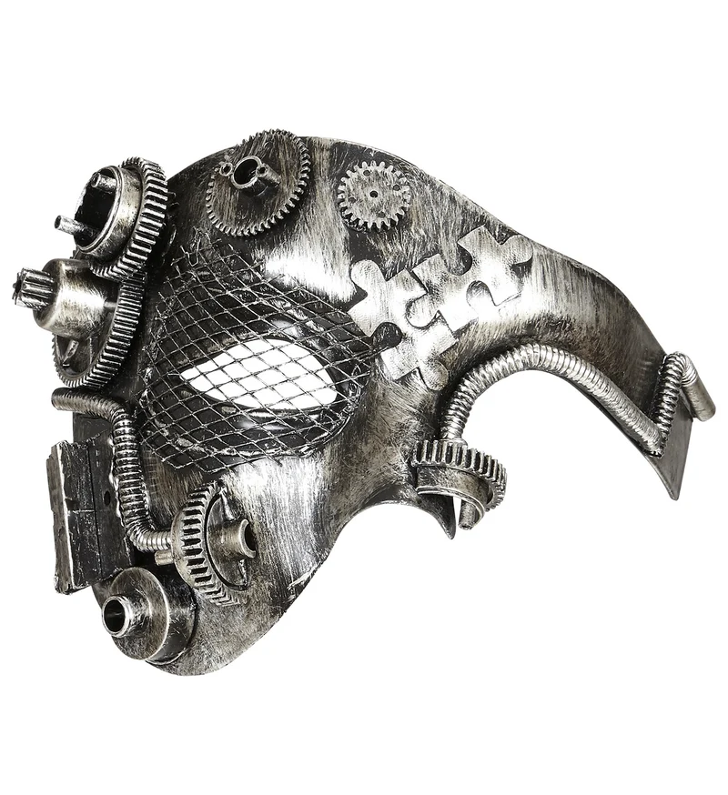 Steampunk masker zilver