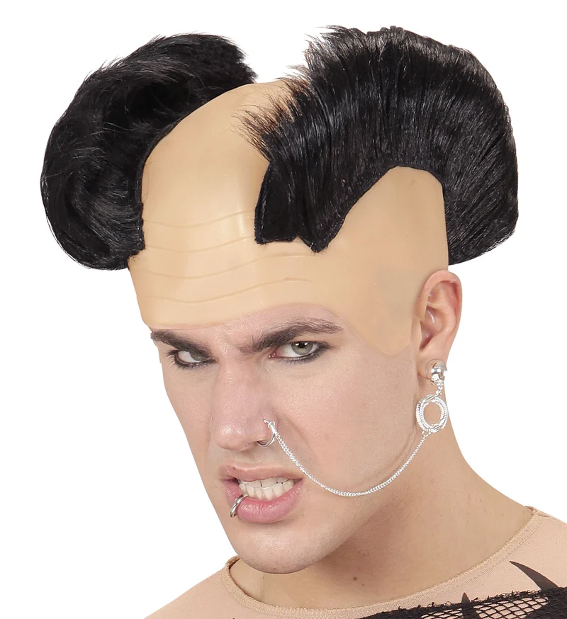 Pruik hanenkam dubbel gothic