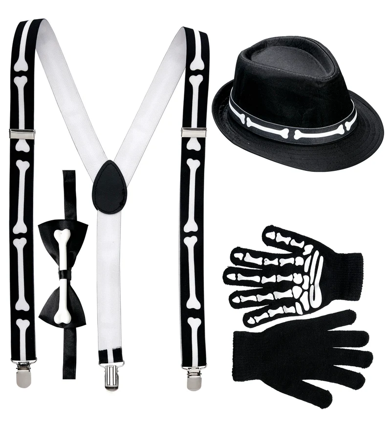 Verkleedset skelet voor halloween