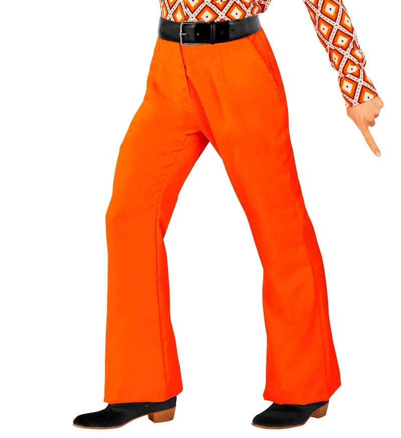 Heren disco broek jaren 70 oranje