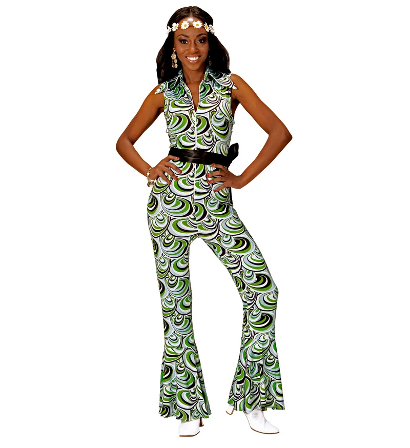 Jaren 70 jumpsuit groovy waves