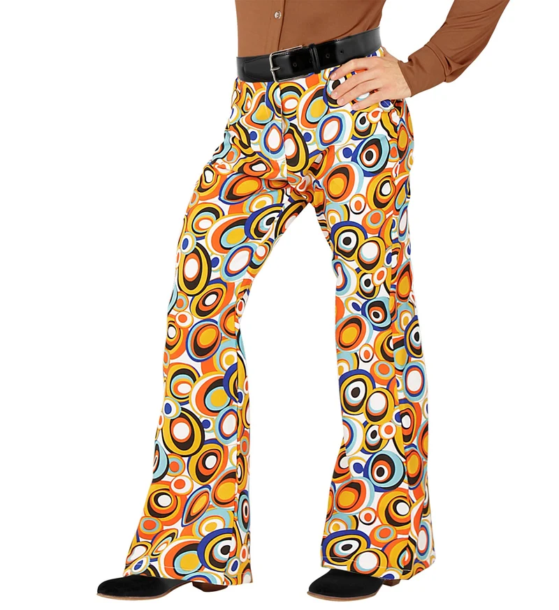Heren disco broek jaren 70 cirkels