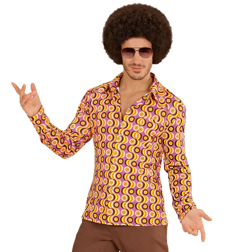 Jaren 70 disco hemd Groovy