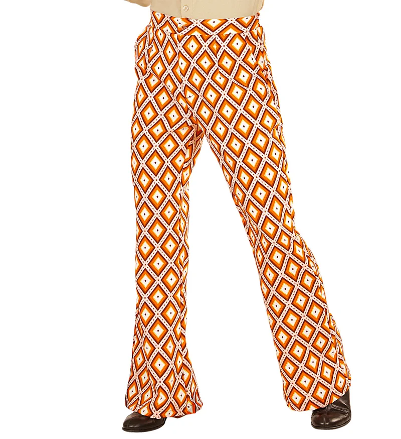 Heren disco broek jaren 70 geruit