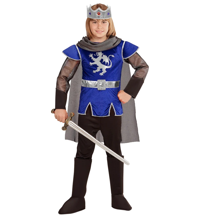 King Arthur kostuum blauw kinderen