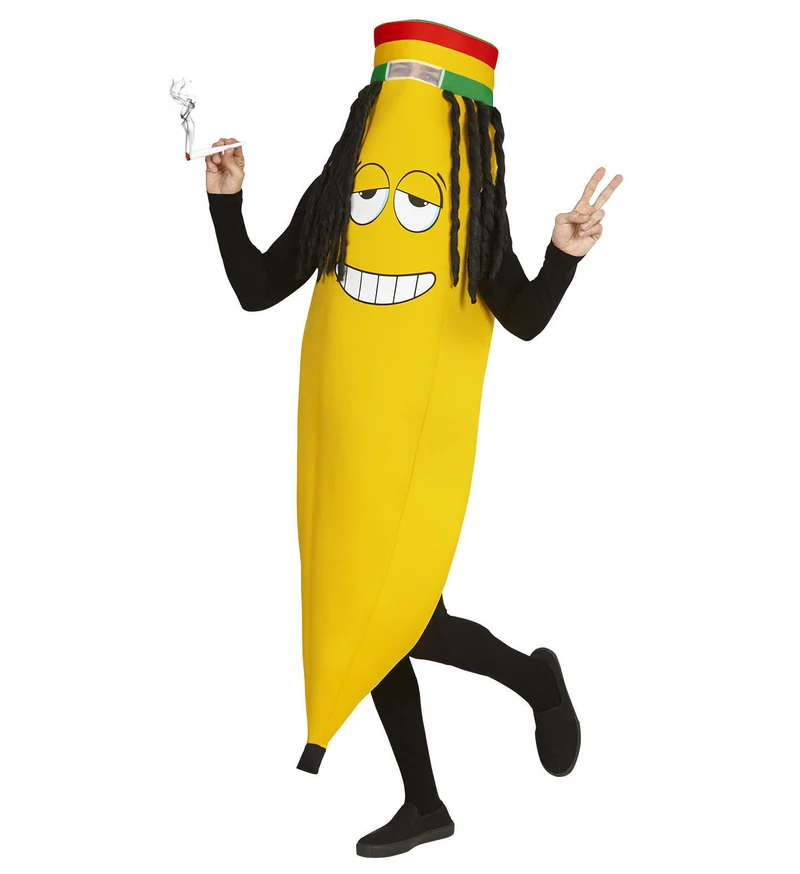 Rastafari bananen kostuum