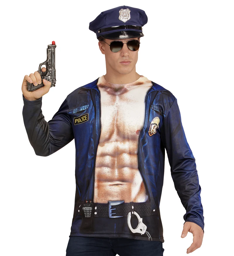 3D Politie shirt agent man