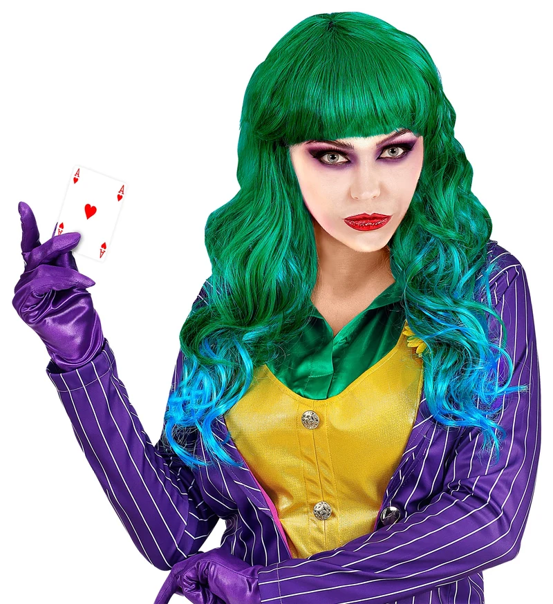 Pruik Evil joker lang haar