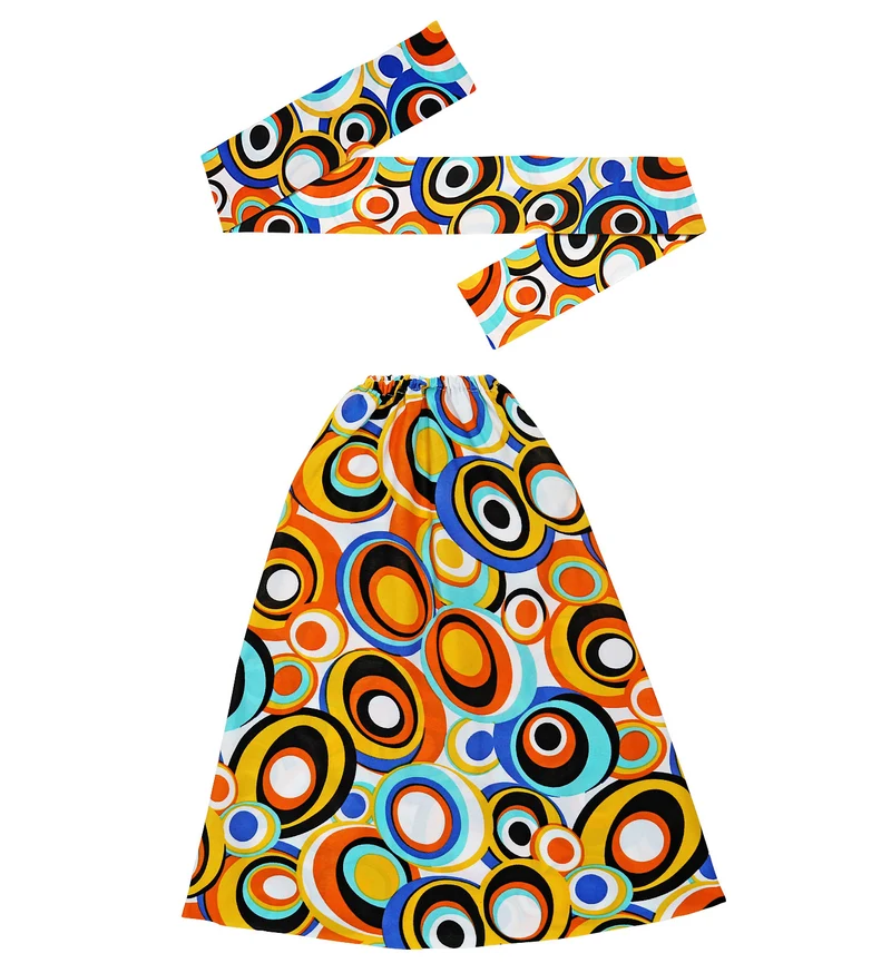 Hippie accessoireset jaren 70 gekleurd met hoofdband en beenwarmers