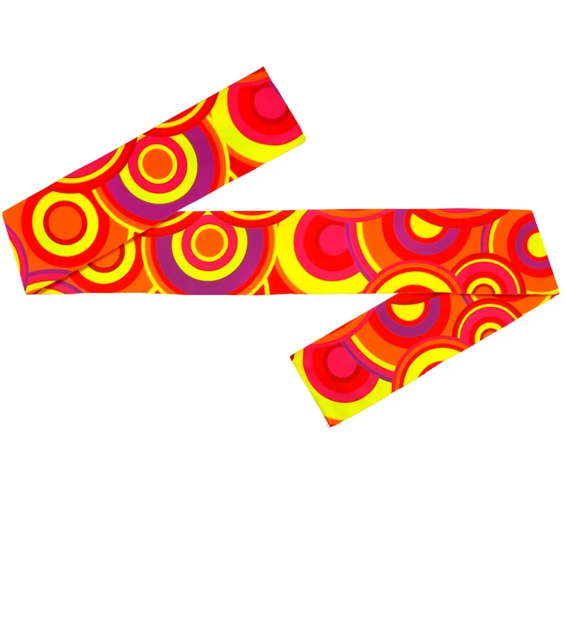 Hippie hoofdband rood geel oranje