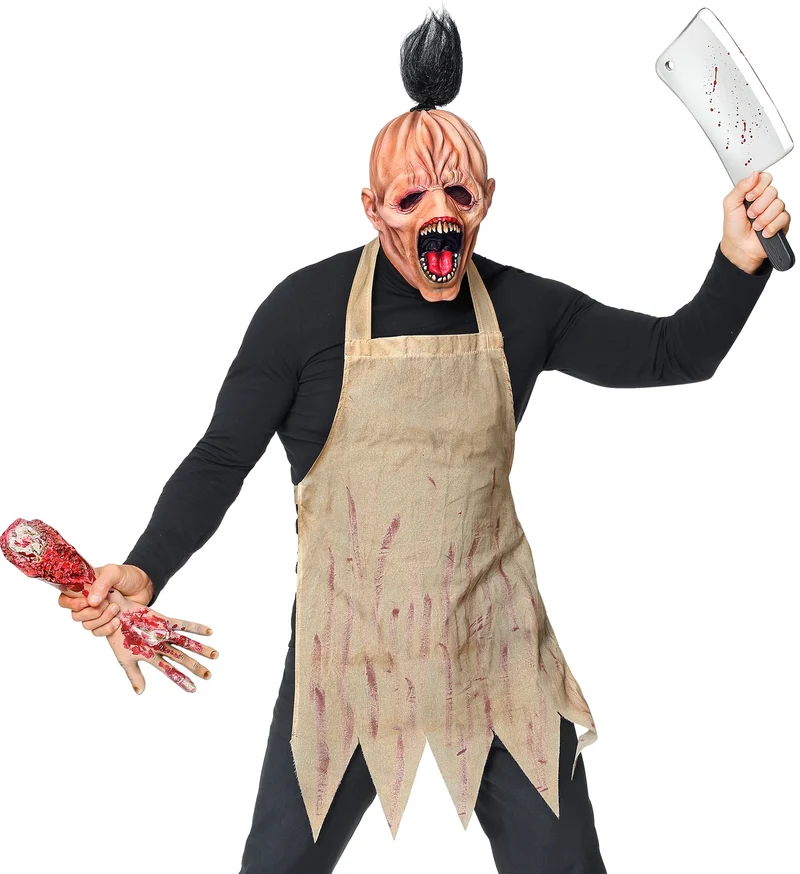 Schort zombie slager met masker