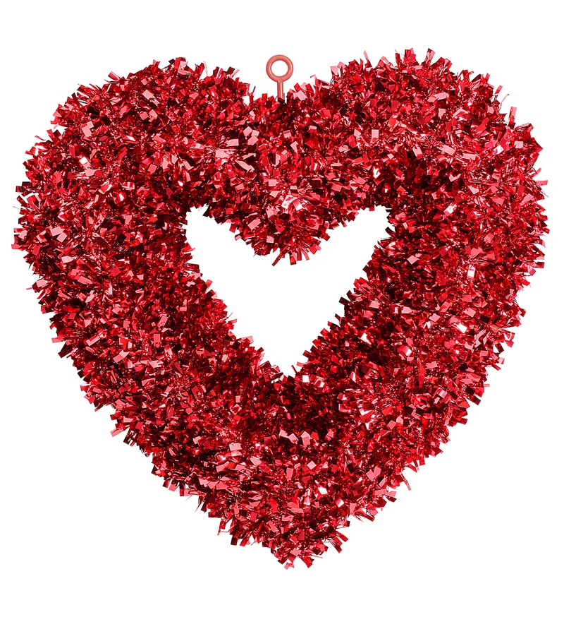 Valentijns hart tinsel