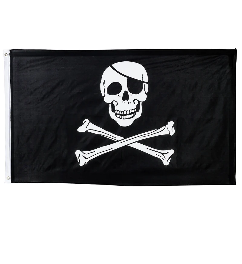 Zwarte piratenvlag doodshoofd