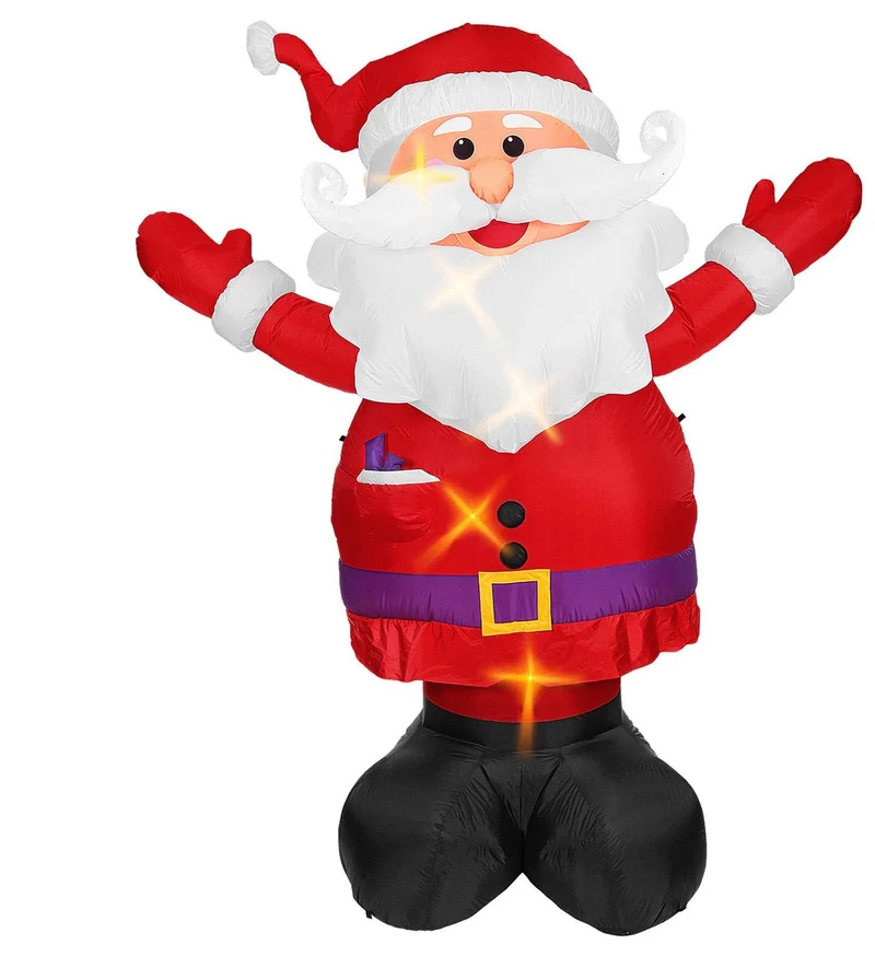 Opblaasbare kerstman met licht Santa