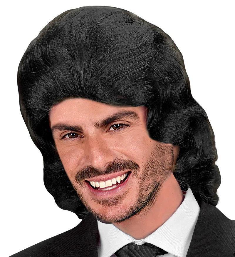 pruik frankie zwart in doos