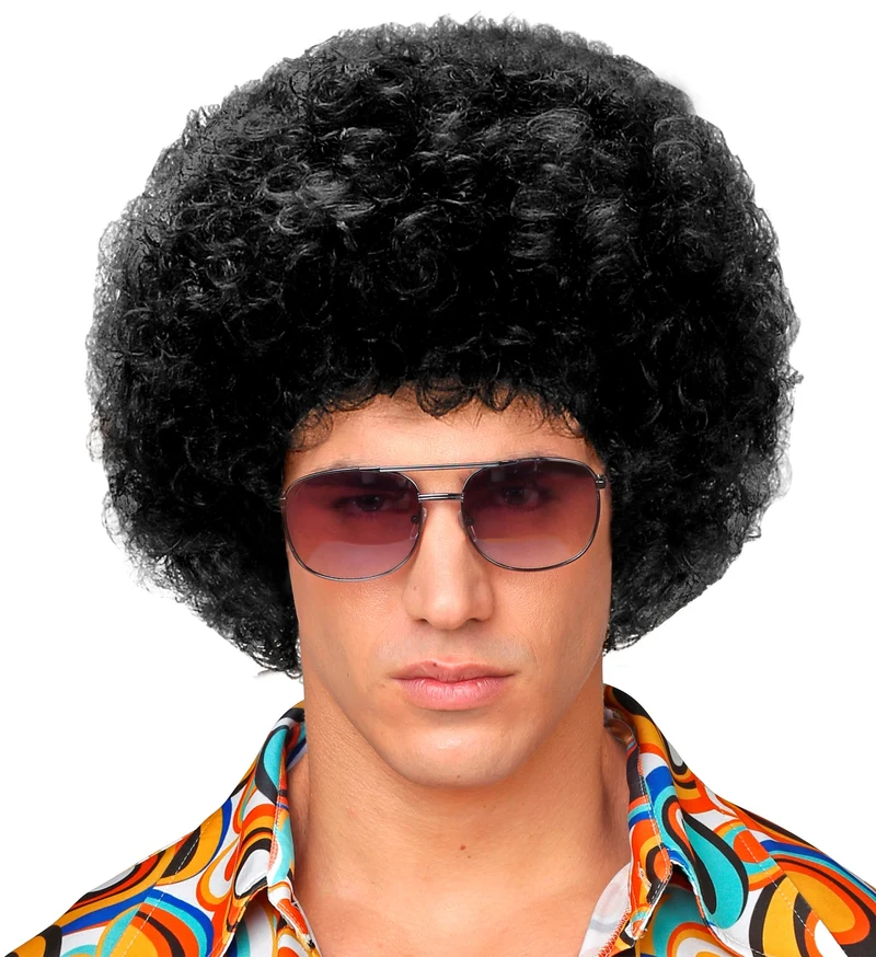 pruik Afro unisex zwart