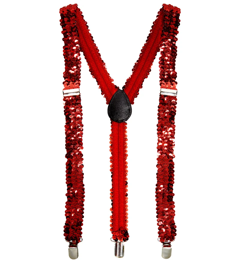 bretel pailletten rood