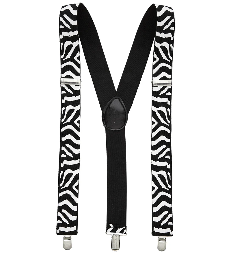 Bretels zebra zwart-wit