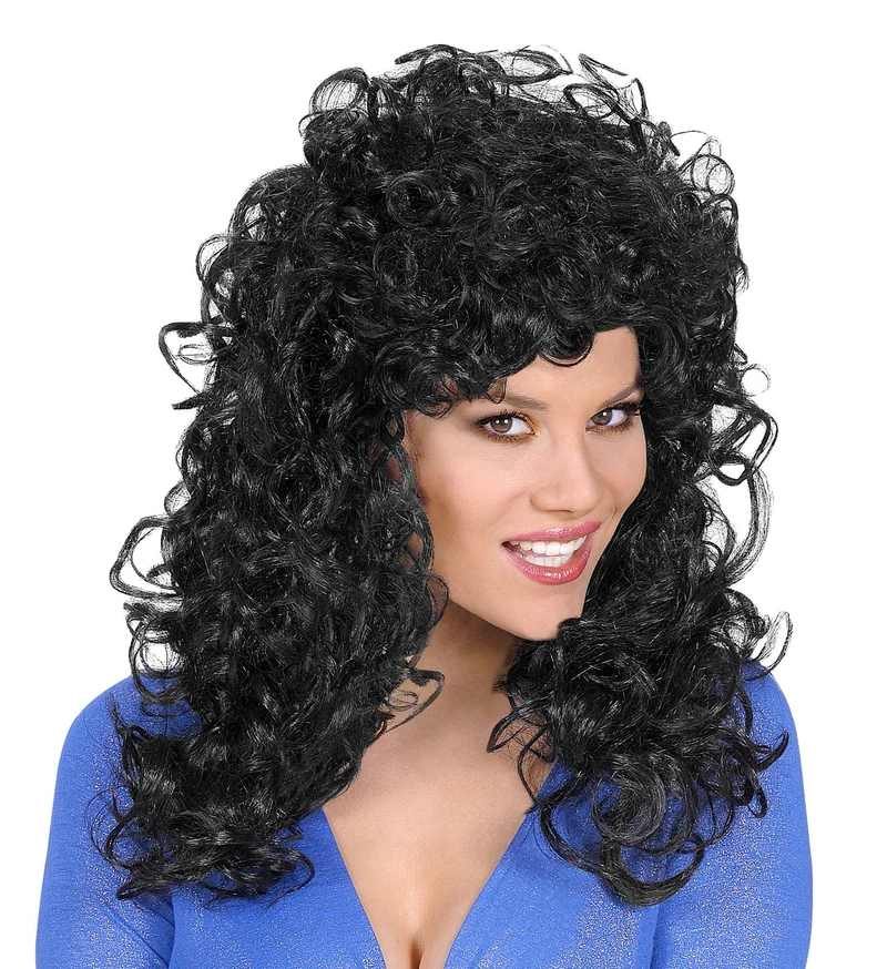 pruik krulpruik beauty zwart