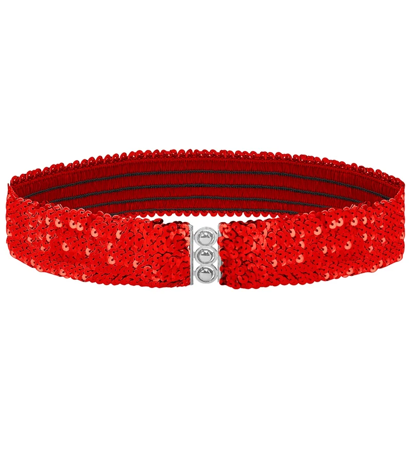 riem pailletten rood