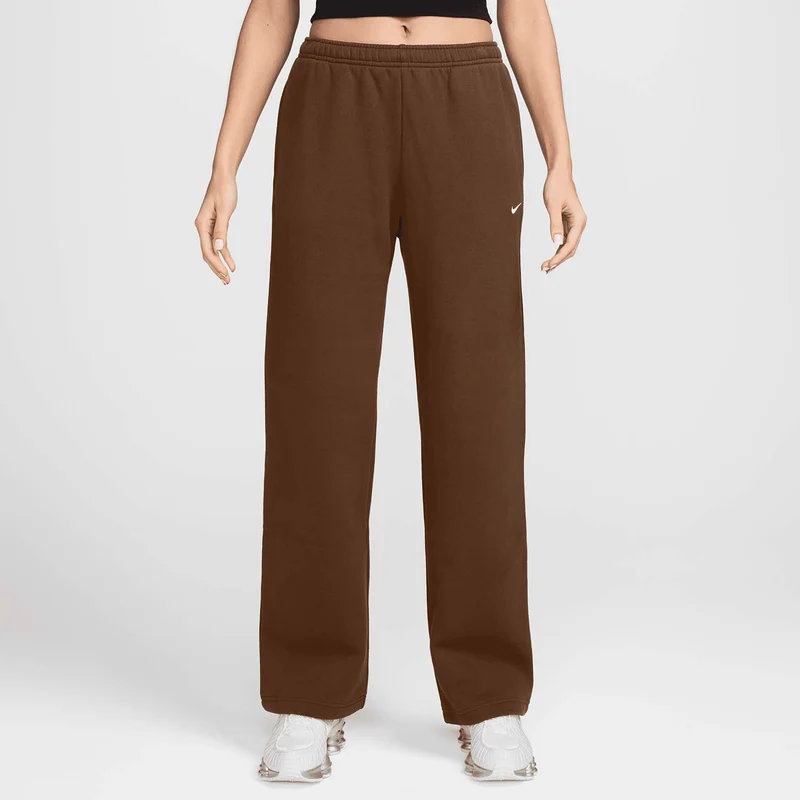 Studio Fleece Mid-Rise Open-Hem broek