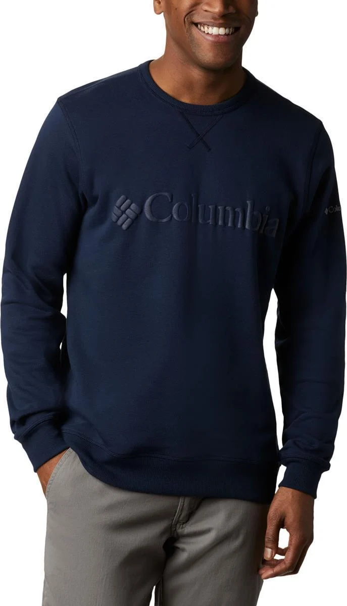 m columbia logo fleece crew