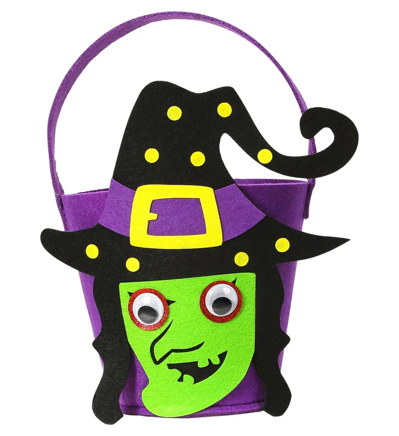 Paars heksen snoeptasje halloween