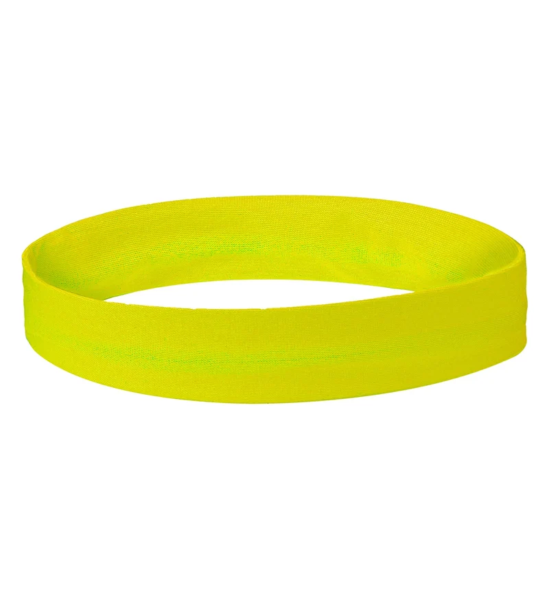 Hoofdband neon geel