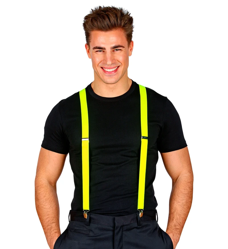 Neon gele bretels verstelbaar