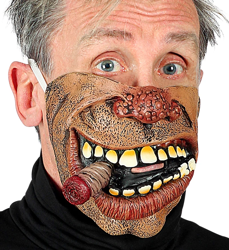 Biker masker met sigaar