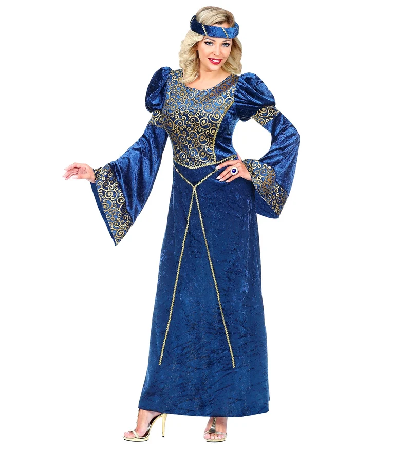 Renaissance kostuum blauw