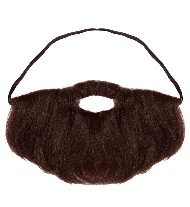 Bruine snor en baard extra vol