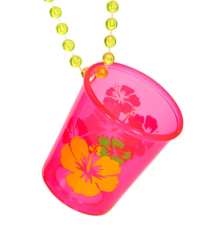Shotglaasje met ketting Hawaii