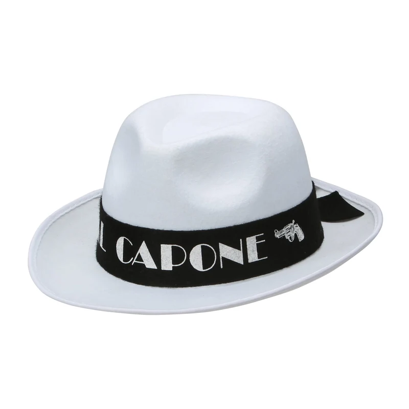 Hoed Al Capone wit