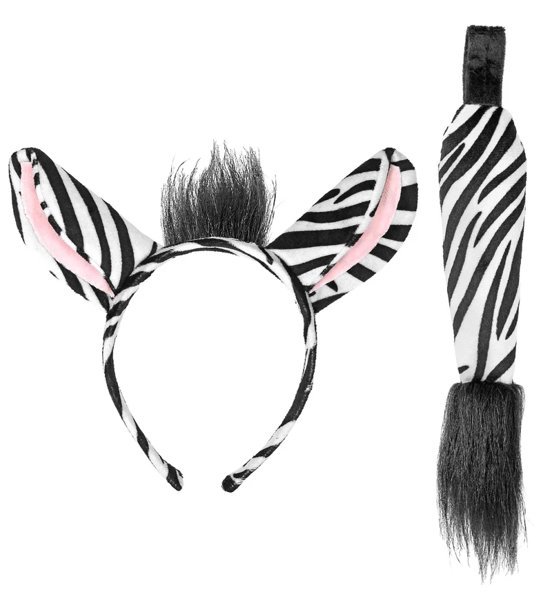 Zebra diadeem met staart