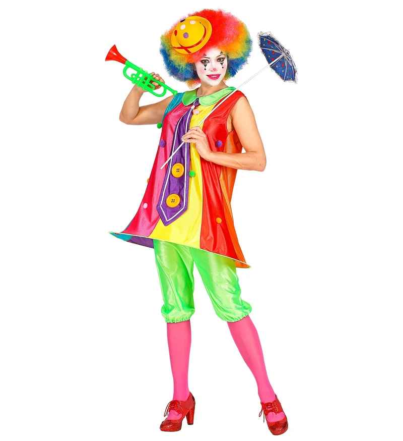 Fleurige clownspak voor dames