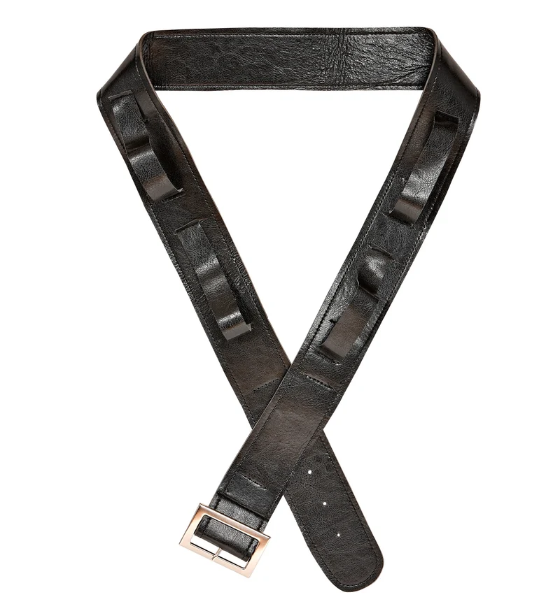 Zwarte riem met 4 holsters voor wapenn