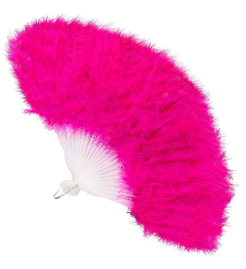 Waaier roze met veren