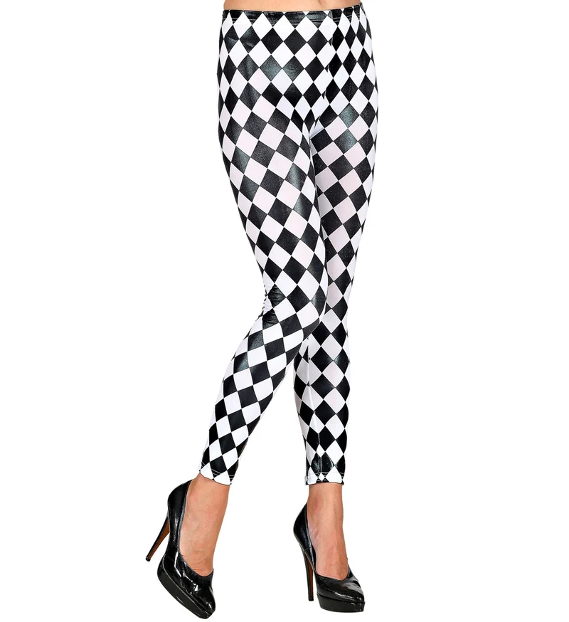 Legging geruit zwart wit