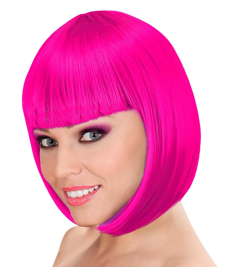 Roze/fuchsia Pruik Lou Lou