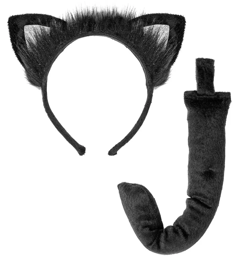 Katten set, diadeem en staart