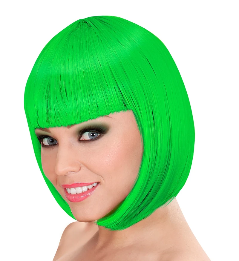 Groene boblijn pruik Lou Lou