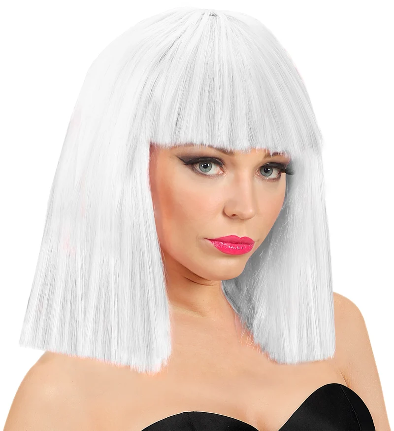 Witte showgirl pruik