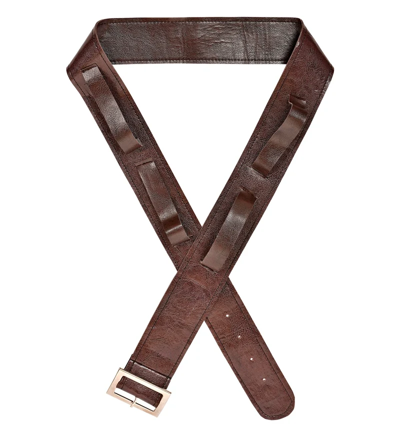 Bruine riem met 4 holsters voor wapens