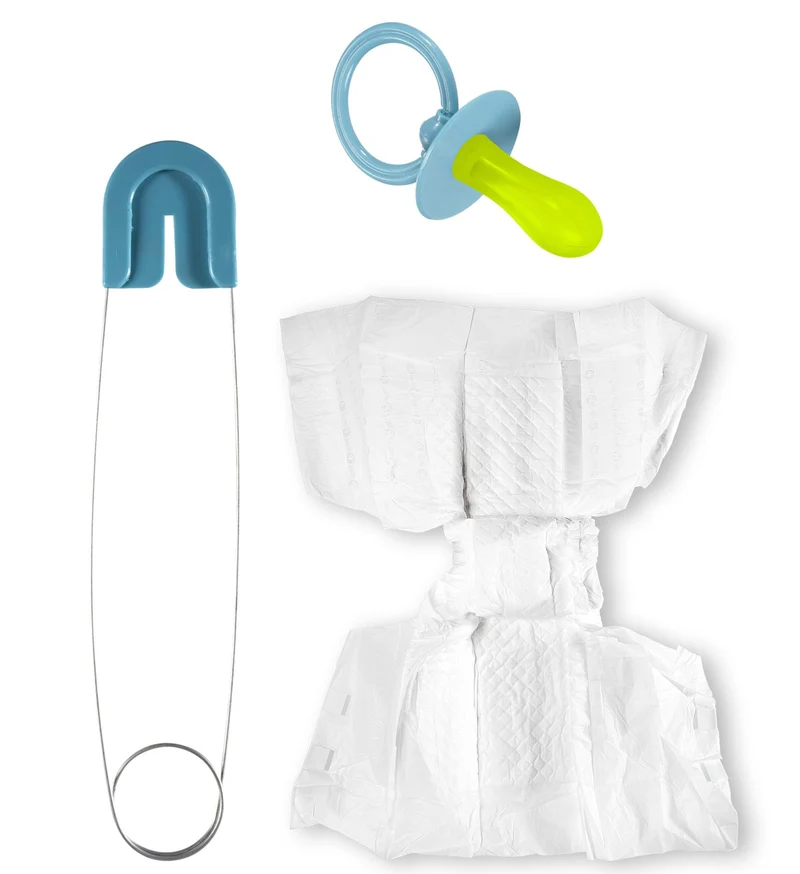 Grappige babyset in blauw