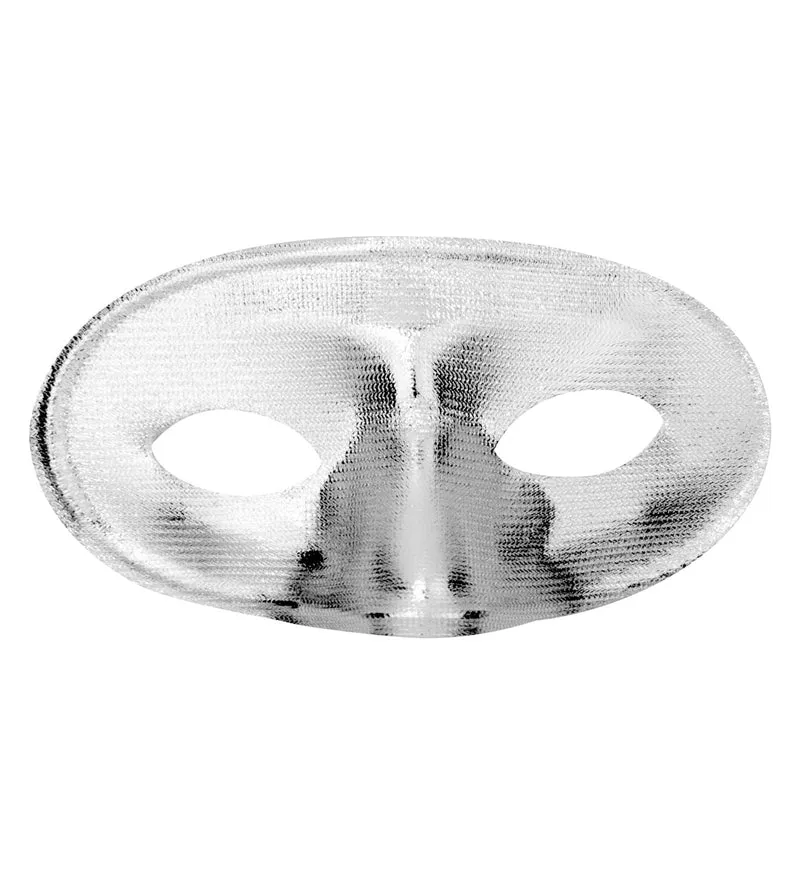 Rond zilver oogmasker masquerade