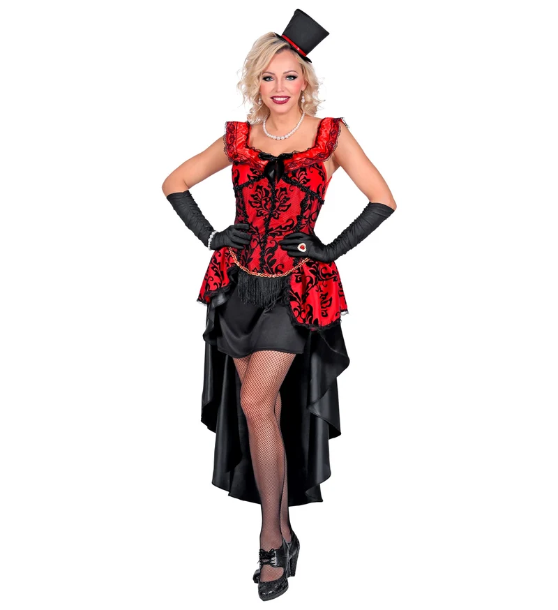 Saloon jurk dames rood